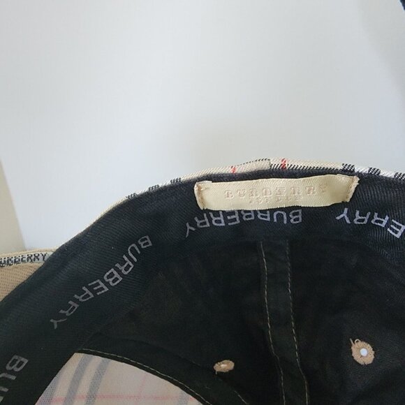 Burberry Unisex Strapback Hat Plaid One Size Adjustable Nova Check - Picture 6 of 8